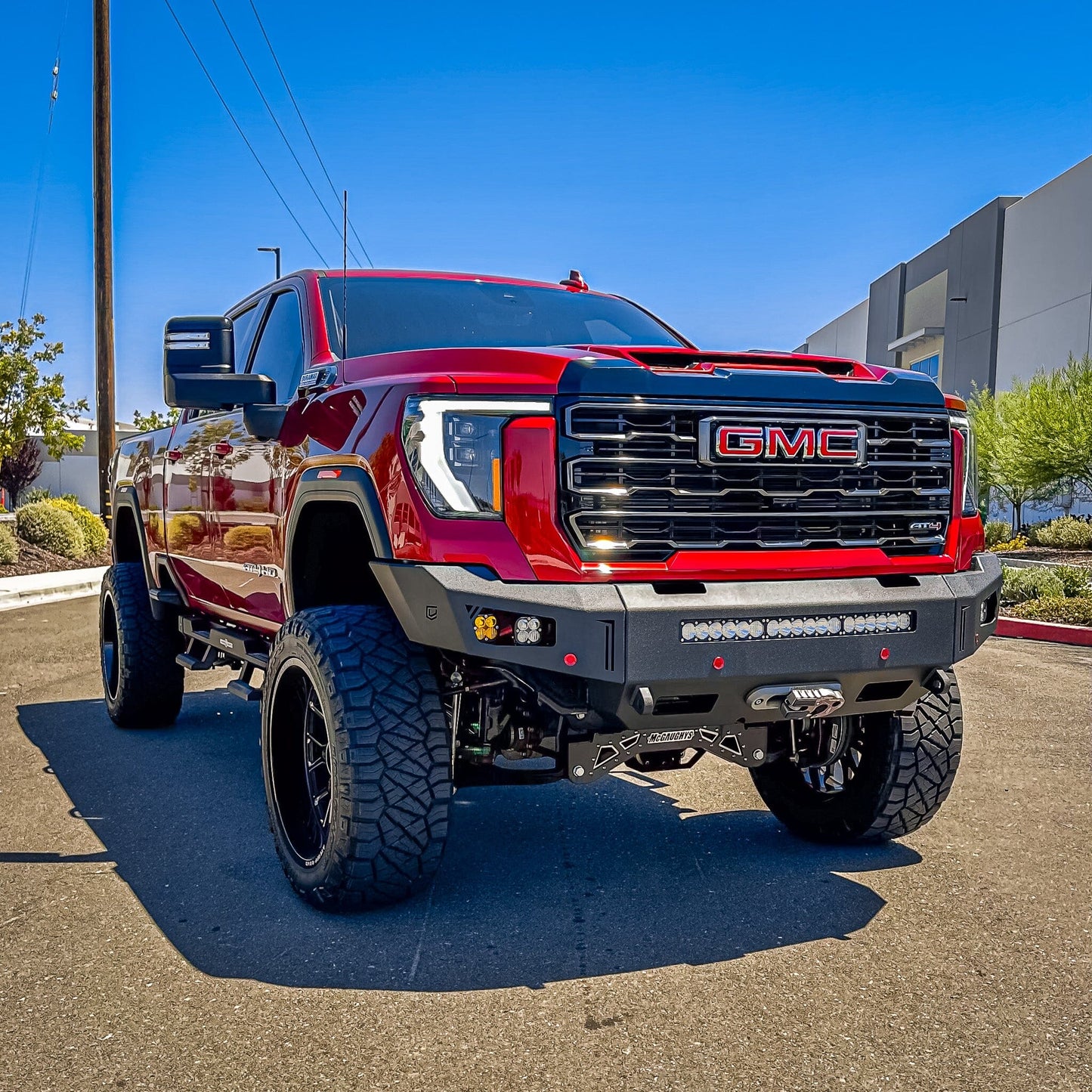 2024 GMC Sierra 2500 Front Winch Bumper Baja Designs Lights Baseline Overland Chassis Unlimited