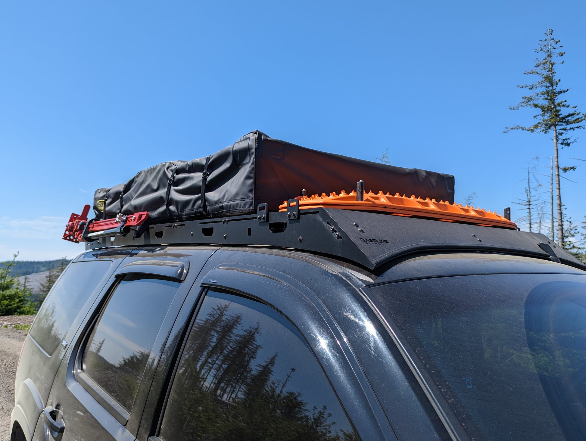 2007-2014 Chevy Tahoe Roof Rack Baseline Overland Roof Top Tent maxtrax