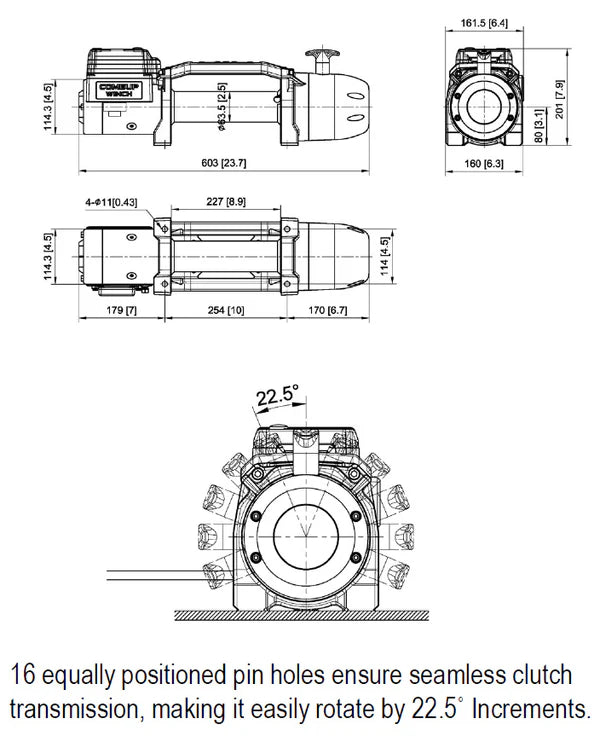 COME UP Slimeline Series Winch