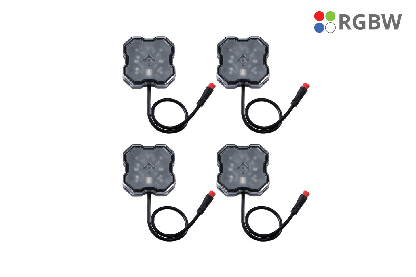 RGBW Rock Light Installer Magnet Mount Kit w/Controller (4-pack)