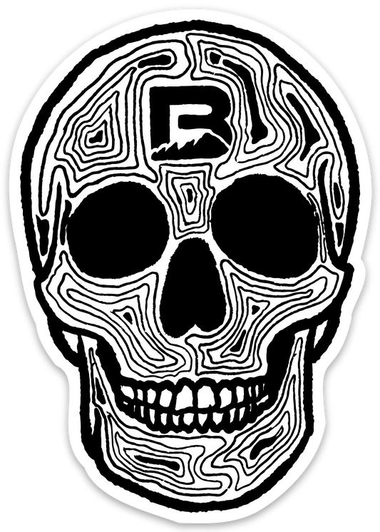 Baseline Overland Topo Skull Sticker
