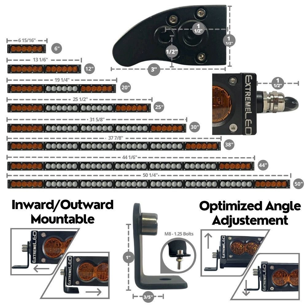 ExtremeLED X6S SLIM AMBER/WHITE LED LIGHT BAR