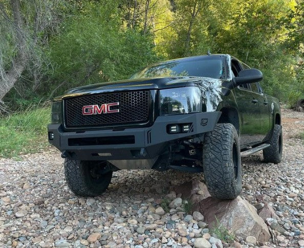 thumbnail image 2 of Topline Glossy Black Round Hole Mesh Front Bumper Grille For 2007-2013 GMC Sierra 1500 - Direct Replacement 2 of 4