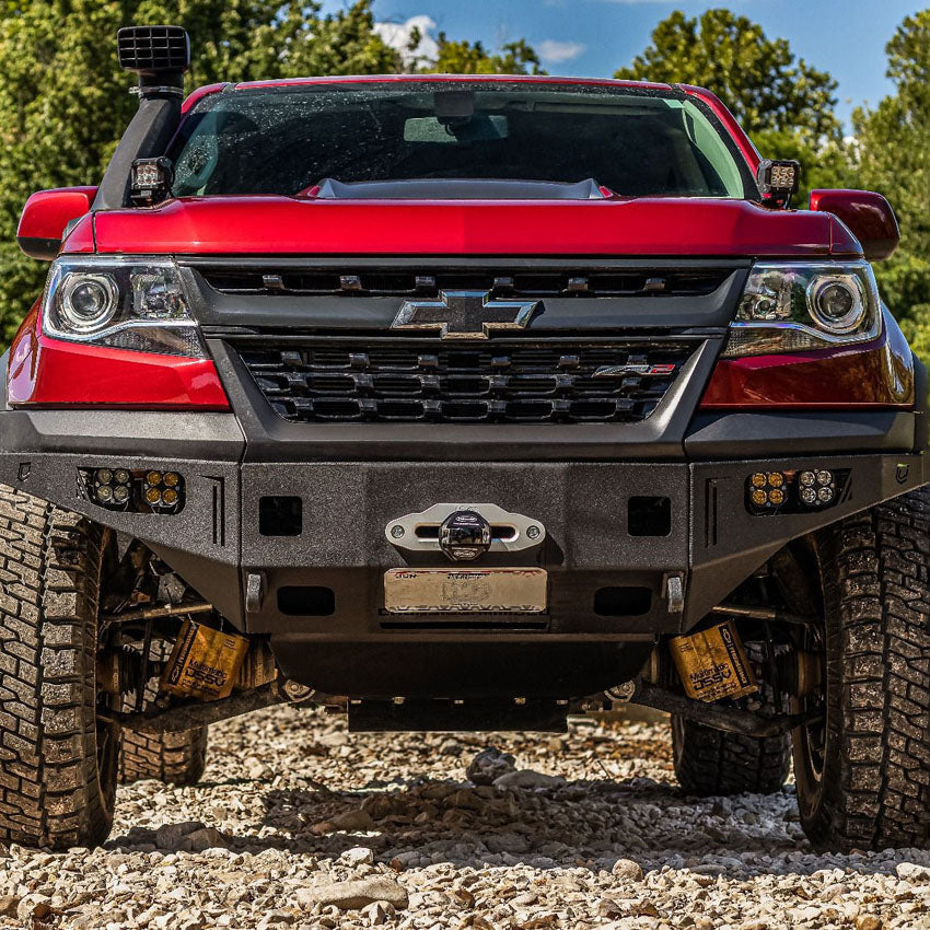 front view 2017-2020 CHEVY ZR2 COLORADO OCTANE FRONT WINCH BUMPER