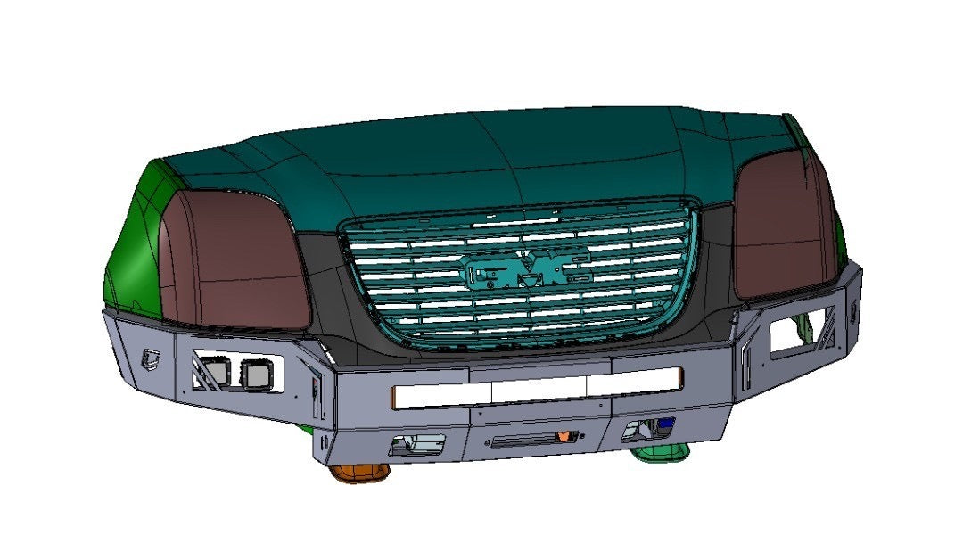 2007-2014 GMC Yukon | Yukon XL 1500 Front Winch Bumper by CHASSIS UNLIMITED