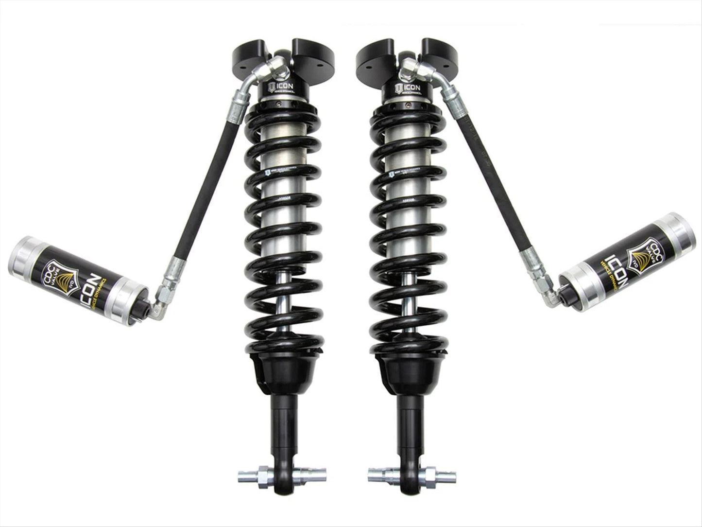 Icon 2.5 Remote Reservoir Coilovers Ext Travel CDCV Front Pair w/1.5-3.5" lift Chevrolet Silverado 1500